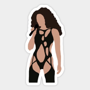 Cher Turn Back Time Glam Rock Black Leotard Sticker